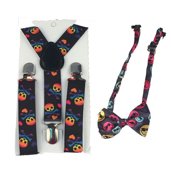 Novelty Matchy Bowtie & Suspender Set