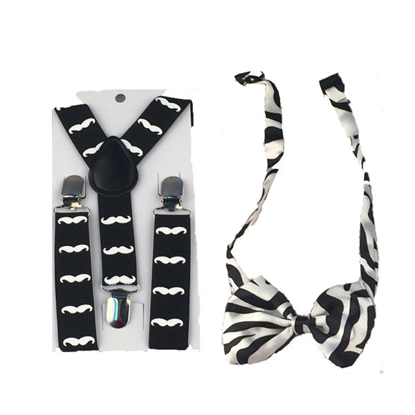 Novelty Matchy Bowtie & Suspender Set