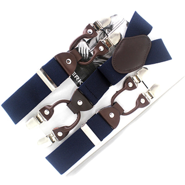 Classic Print 6 Clip Casual Suspenders