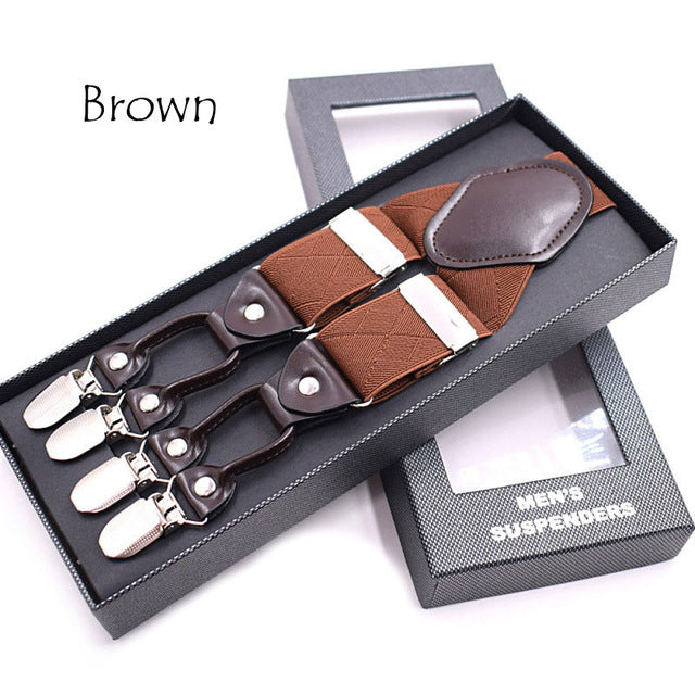 Elegant 6 Clips Party Suspenders