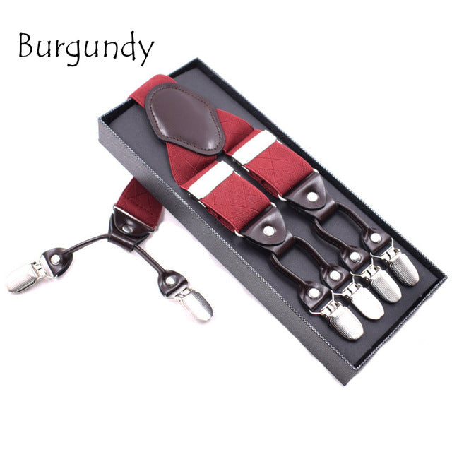 Elegant 6 Clips Party Suspenders
