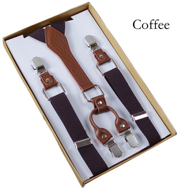 Men's 4 Clips Suspenders