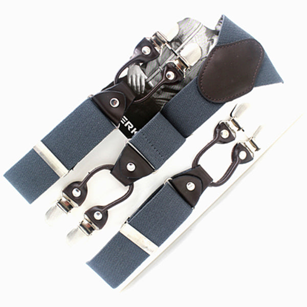 Classic Print 6 Clip Casual Suspenders