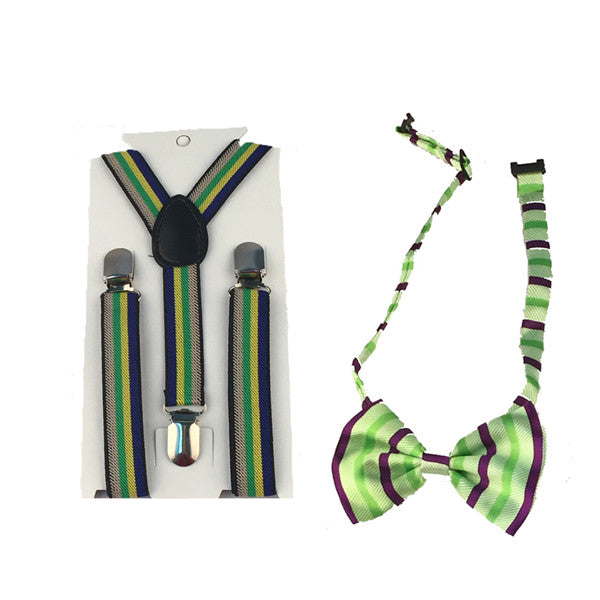 Novelty Matchy Bowtie & Suspender Set