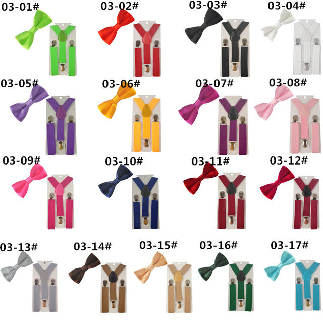 Plain Suspender & Bowtie On Set