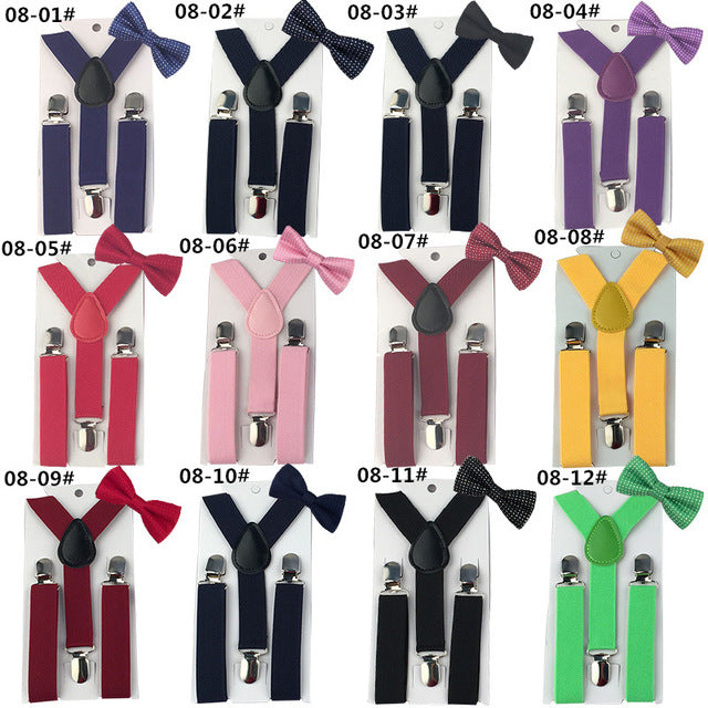 Plain Suspender & Bowtie On Set