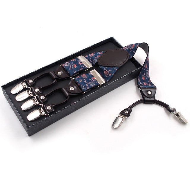 Elegant 6 Clips Party Suspenders