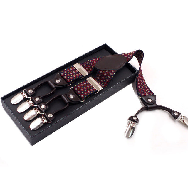 Elegant 6 Clips Party Suspenders