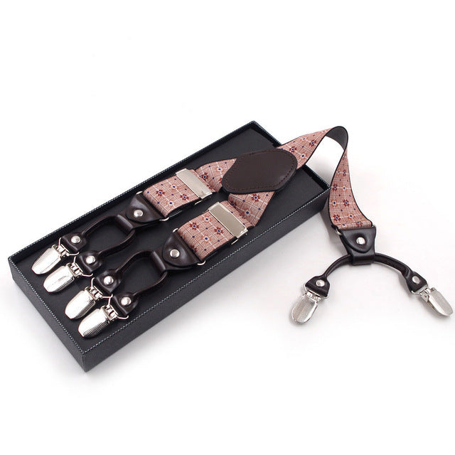 Elegant 6 Clips Party Suspenders