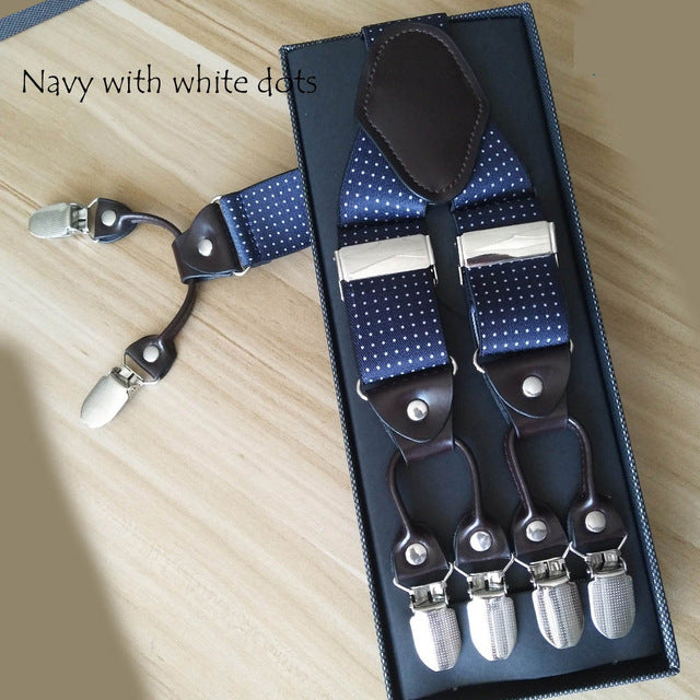 Elegant 6 Clips Party Suspenders