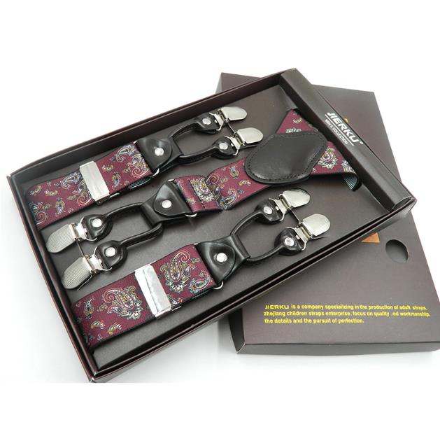 Elegant 6 Clips Party Suspenders