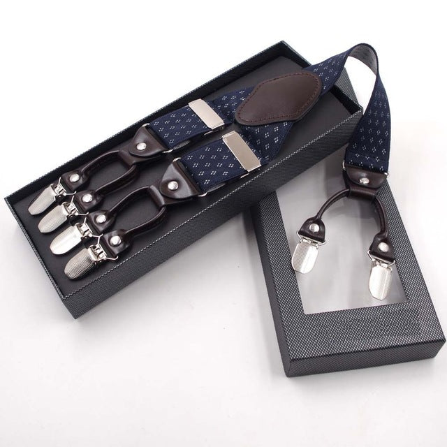 Elegant 6 Clips Party Suspenders