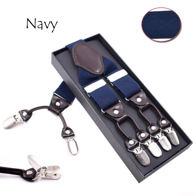 Elegant 6 Clips Party Suspenders