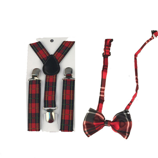 Novelty Matchy Bowtie & Suspender Set