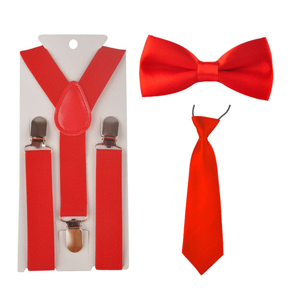 Plain Suspender & Bowtie On Set