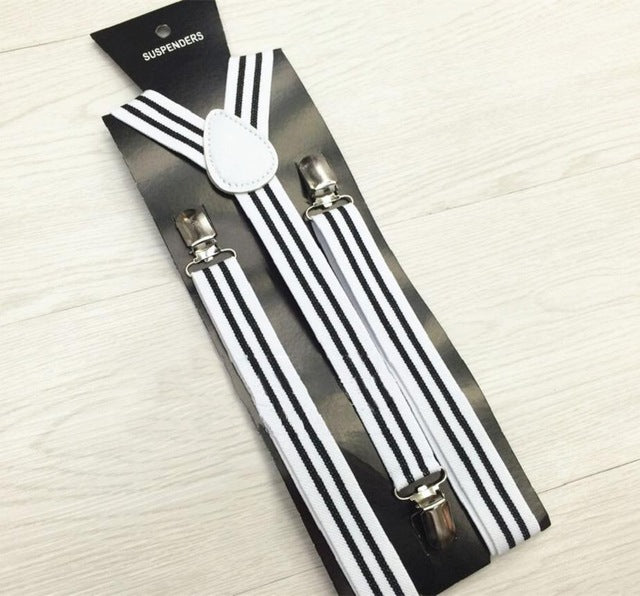 Men's Suits Elastic Striped Suspenders