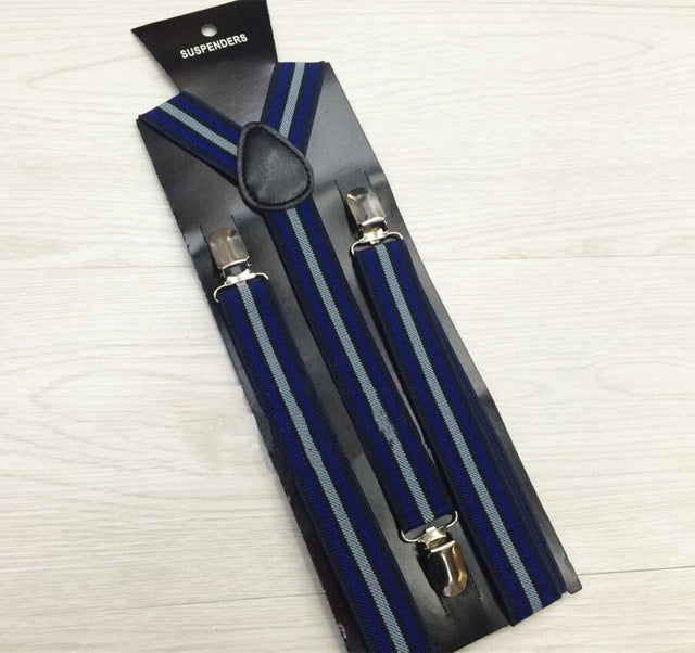 Men's Suits Elastic Striped Suspenders