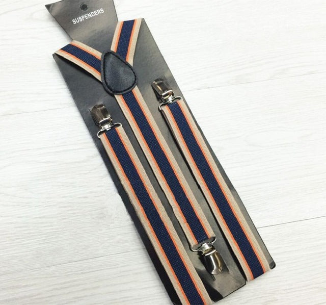 Men's Suits Elastic Striped Suspenders