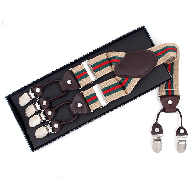 Elegant 6 Clips Party Suspenders
