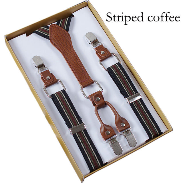 Men's 4 Clips Suspenders
