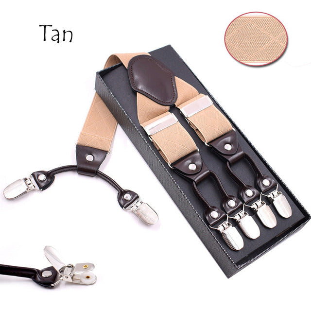 Elegant 6 Clips Party Suspenders