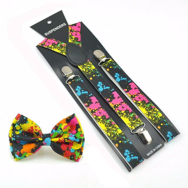 Bomb Painting Unique Suspender & Bowtie