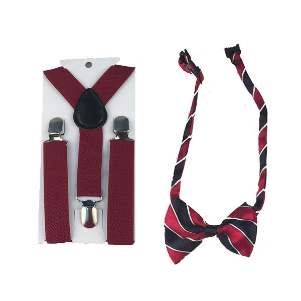 Novelty Matchy Bowtie & Suspender Set
