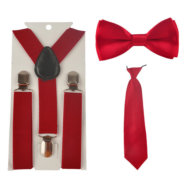 Plain Suspender & Bowtie On Set