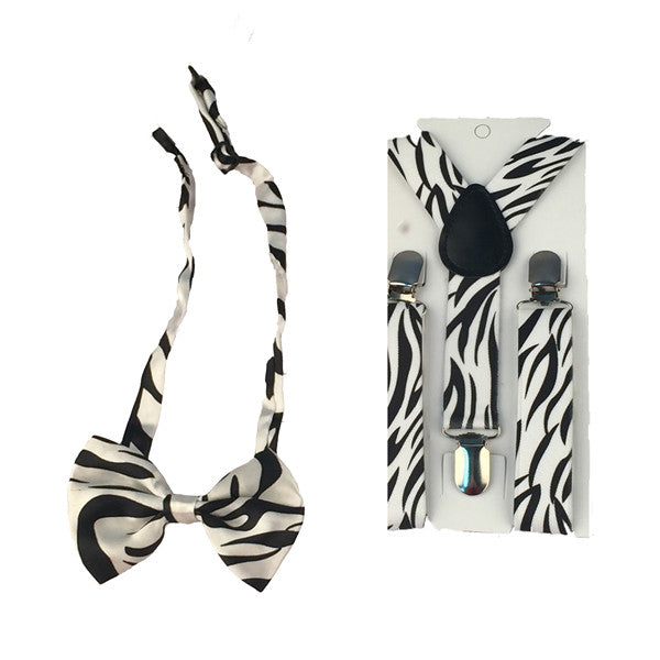Novelty Matchy Bowtie & Suspender Set